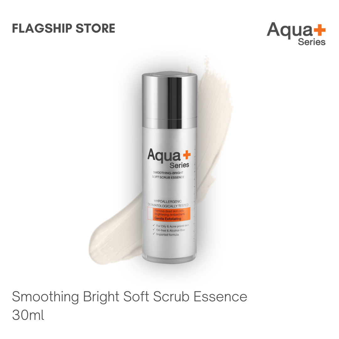 Aqua+ Series Smoothing Bright Soft Scrub Essence 30ml.